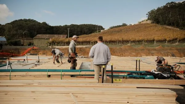 construction on sloped site